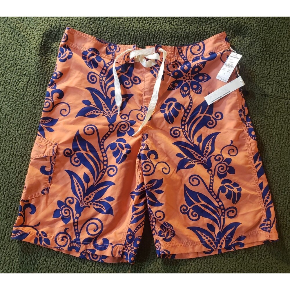 Reyn Spooner Swim Trunks Mens 34 Floral Board Shorts Bathing Suit Pool Surf NEW
